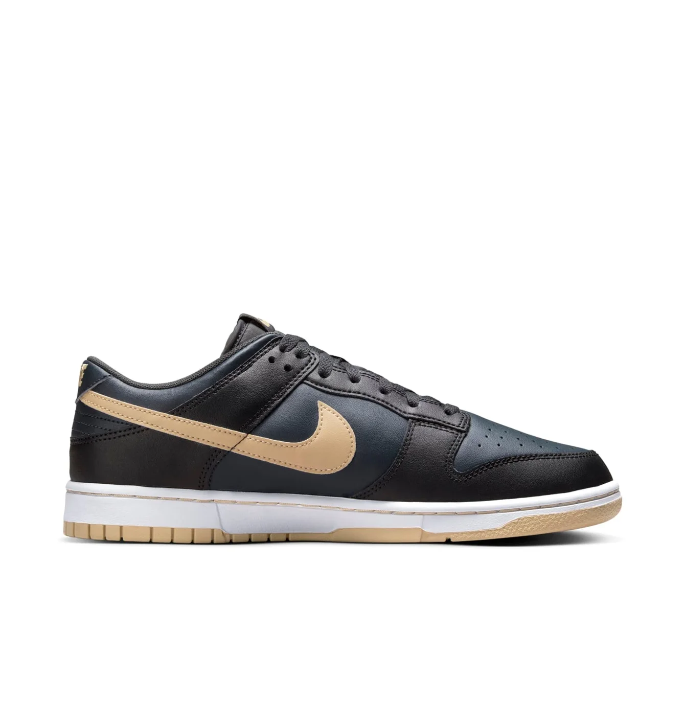 Nike Dunk Low Presses On In “Black/Midnight Navy/Tan”