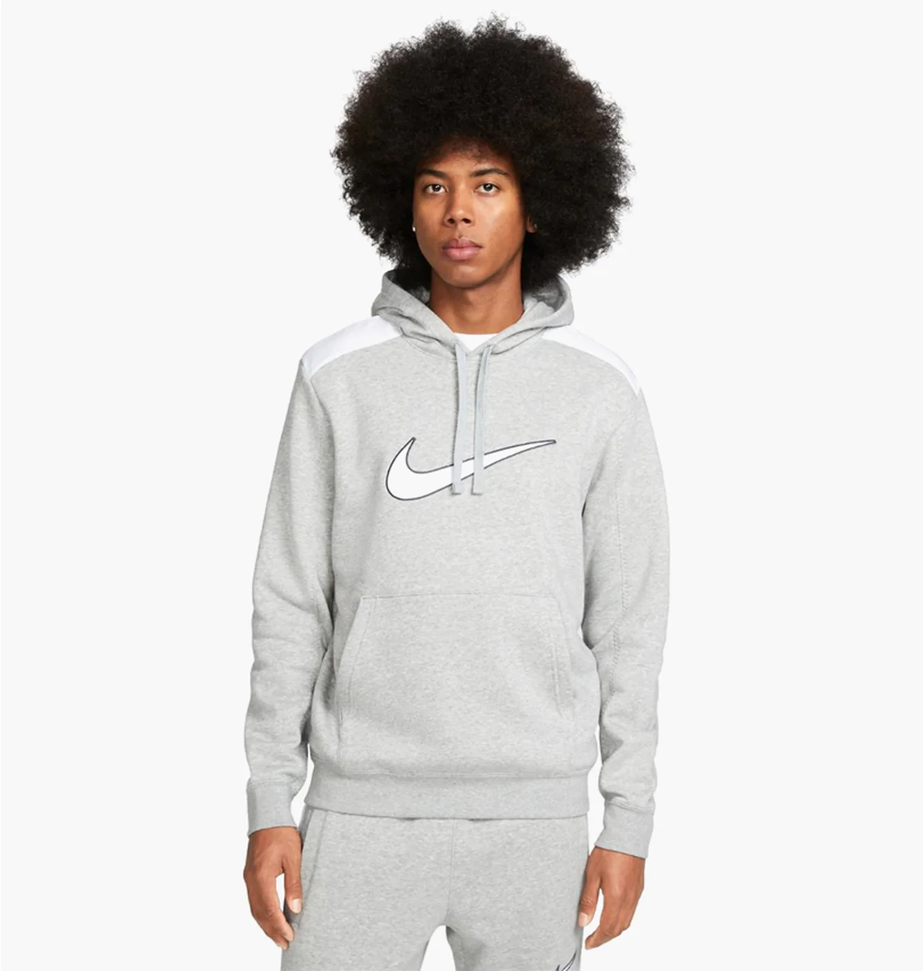 Худі чоловіче Nike M Nsw Sp Flc Hoodie Bb Grey FN0247-063
