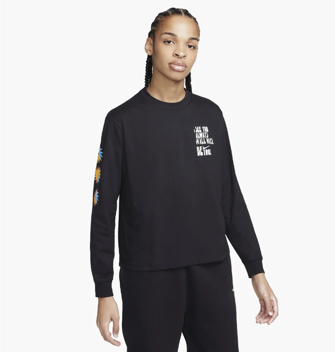 Лонгслів унісекс Nike Be True Black Dx0998-010