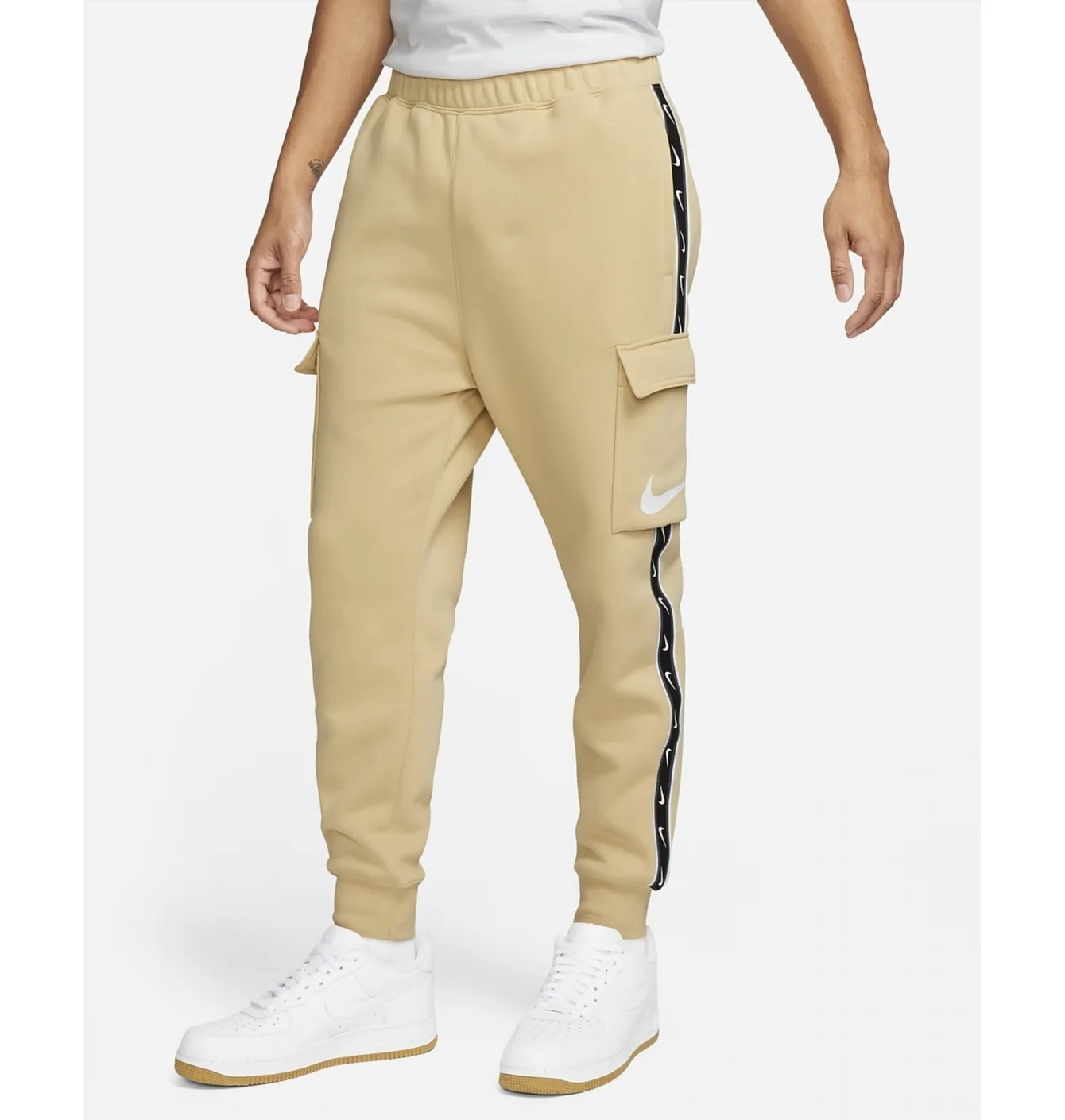 Штани чоловічі Nike Sportswear Repeat Tape Fleece Cargo Jogger Pants Yellow Dx2030-252