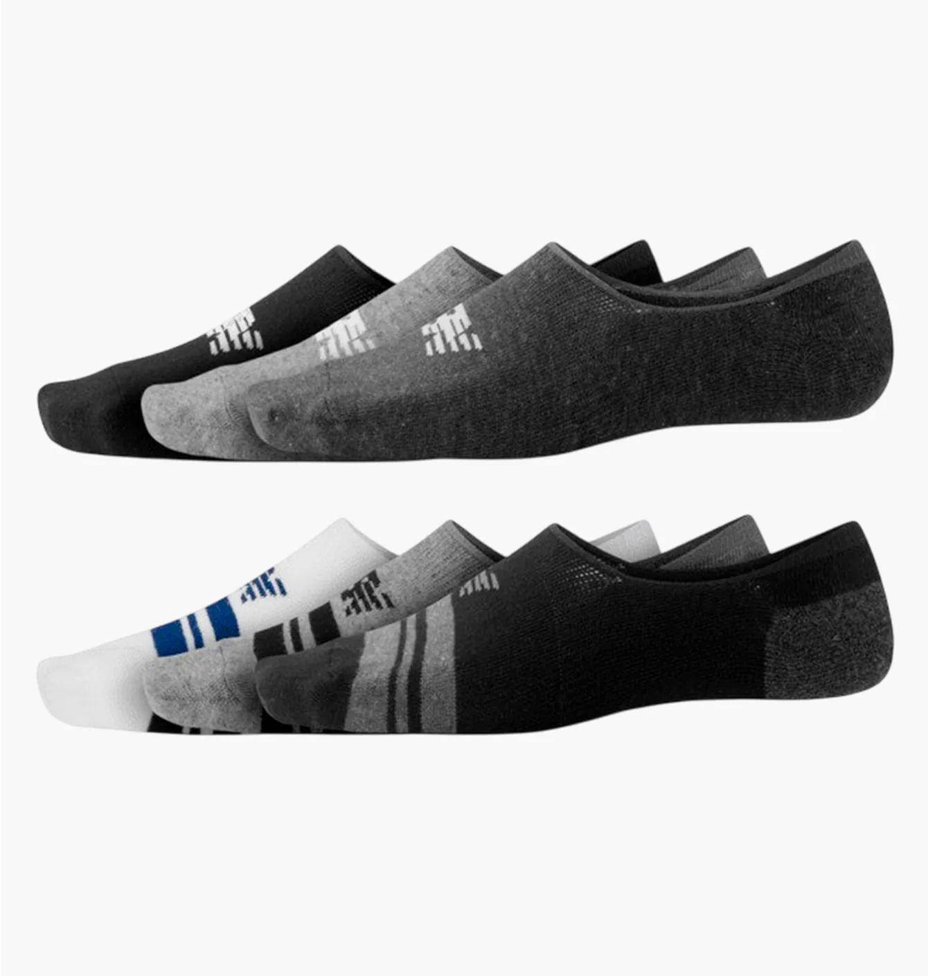 Шкарпетки унісекс New Balance No Show Black/Grey LAS20046