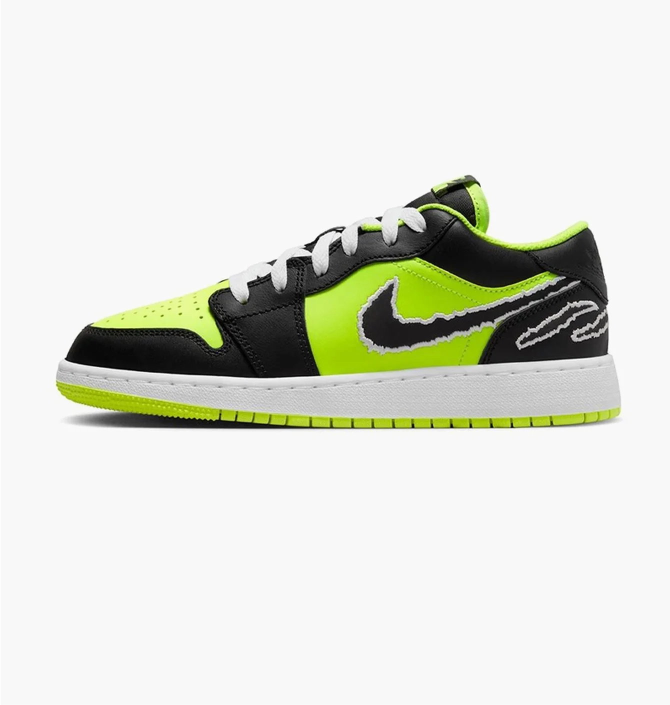 Jordan 1 Low SE Black Cat Volt (GS)